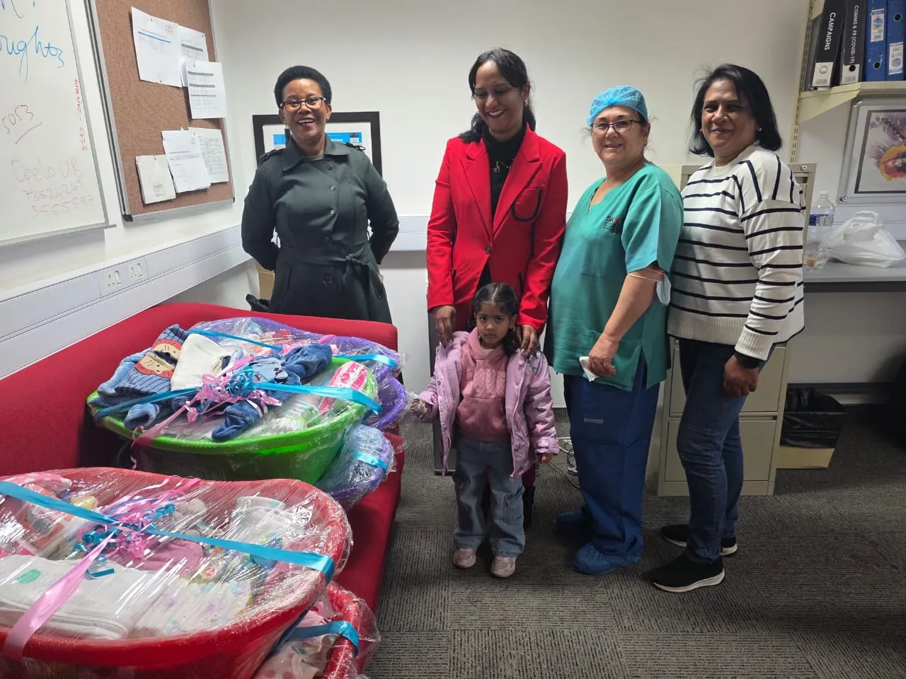 Baby hampers prepared by the AOT community
